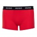 Hugo ανδρικά 3pack boxers βαμβακερά σε μαύρο κόκκινο και χακί χρώμα με μαύρο λάστιχο 50517878 964